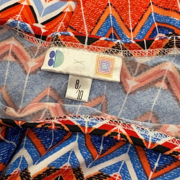 Dot Dot Smile LuLaRoe RWB Lucy Original Twirl Dress Girls 8/10 - Picture 6 of 6